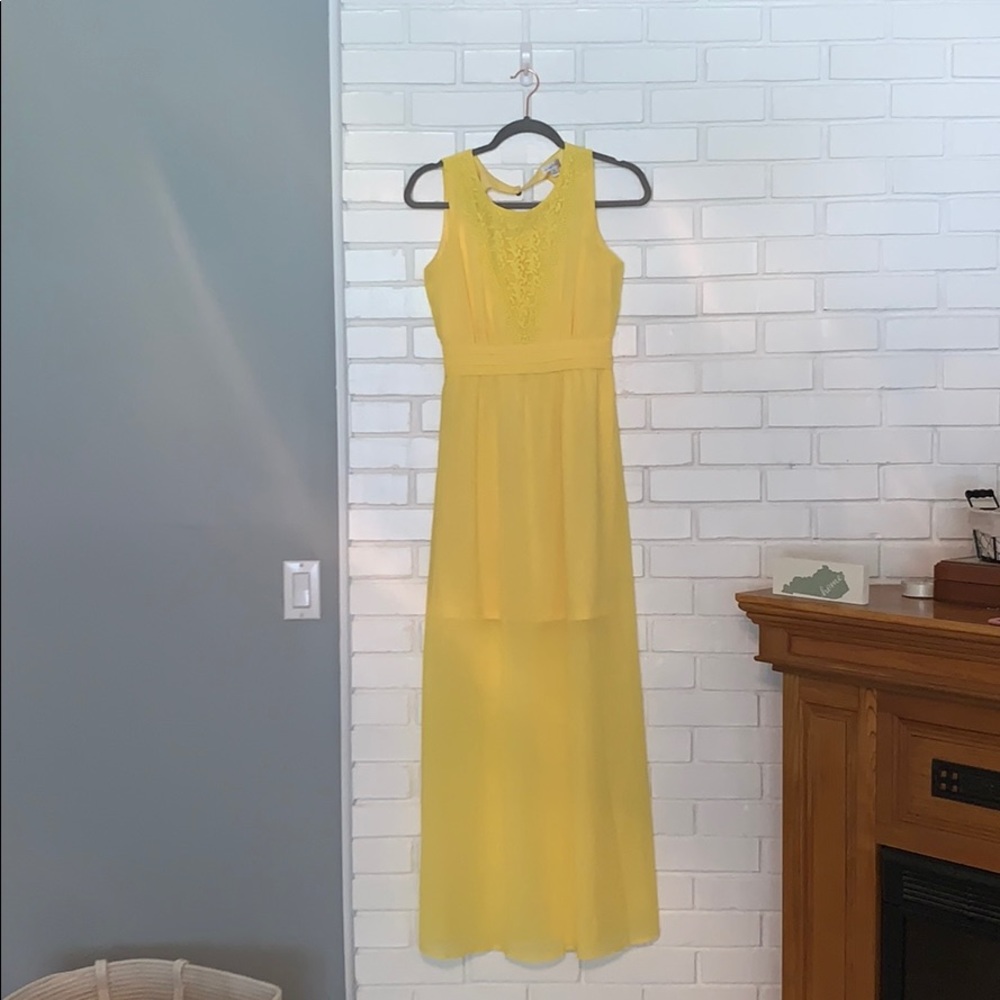 Yellow Open Back Maxi